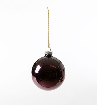 Julekule mørk rød blank Julekule mørk rød blank